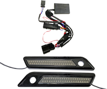 CUSTOM DYNAMICS Latch Light - Saddlebag - Dual Color - Smoke - Black CD-SBL-DC-SB