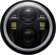 CUSTOM DYNAMICS ProGLOW™ 5-3/4" Headlamp - with Mounting Ring - Black PG-575-B