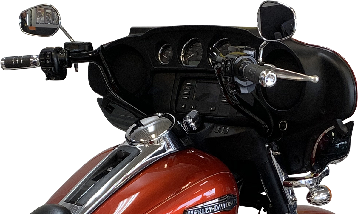 FAT BAGGERS INC. 1-1/4" EZ Install Pointed Top Handlebar - Reduced Reach - 11" - Black 905011-B