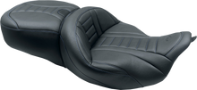 MUSTANG One-Piece Deluxe Touring Seat - Black w/ Sky Blue Stitching - FL '08-'25 79006SB