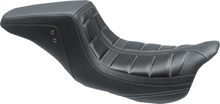MUSTANG Squareback One-Piece Seat - Tuck and Roll - Black w/ Gun Metal Stitching - FL '08-'25 75239GM