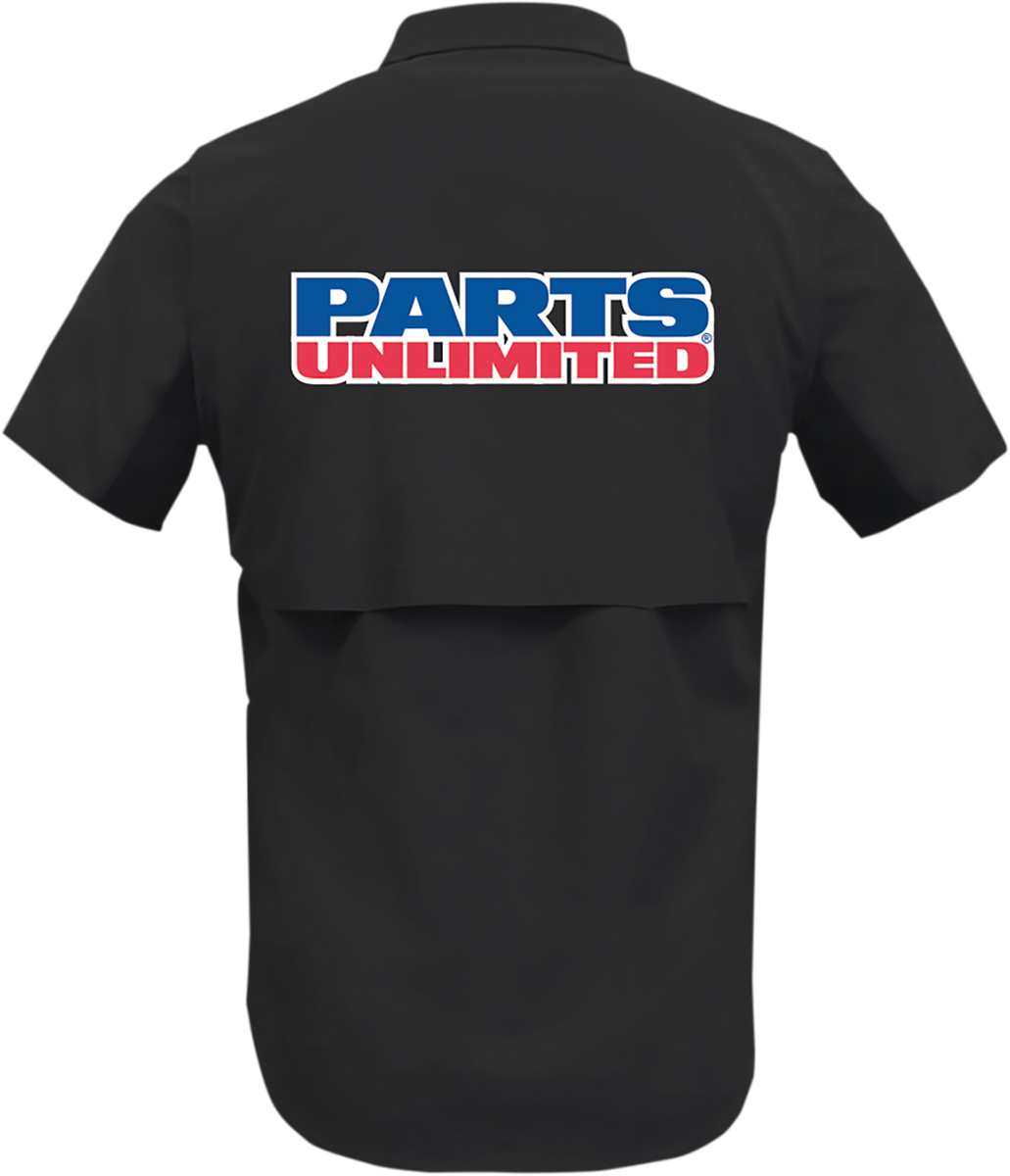 THROTTLE THREADS Parts Unlimited Vented Shop Shirt - Black - Small PSU37ST26BKSM