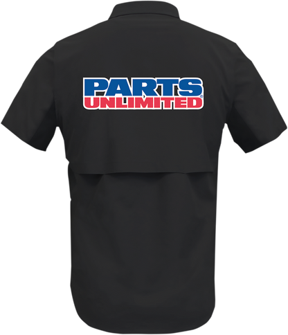 THROTTLE THREADS Parts Unlimited Vented Shop Shirt - Black - Medium PSU37ST26BKMD