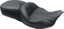 MUSTANG One-Piece Deluxe Touring Seat - Black w/ Gun Metal Stitching - FL '08-'25 79006GM