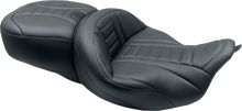 MUSTANG One-Piece Deluxe Touring Seat - Black w/ Gun Metal Stitching - FL '08-'25 79006GM