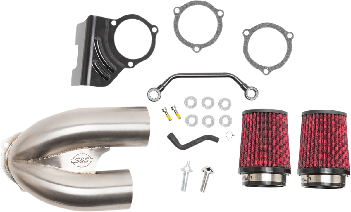 S&S CYCLE Tuned Induction Air Cleaner Kit - Stainless Steel 170-0635A
