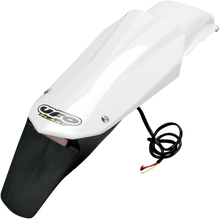 UFO Enduro Rear Fender - W/Light - White HU03314-041