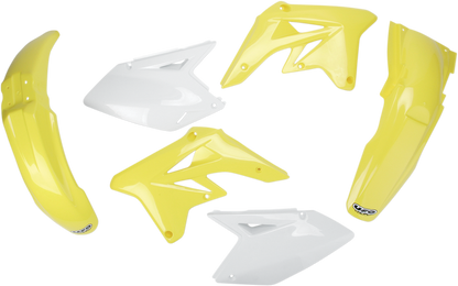 UFO Replacement Body Kit - OEM Yellow/White - Suzuki - RMZ '07-'09 SUKIT407-999
