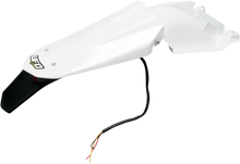 UFO Enduro Rear Fender - W/Light - White HU03333-041