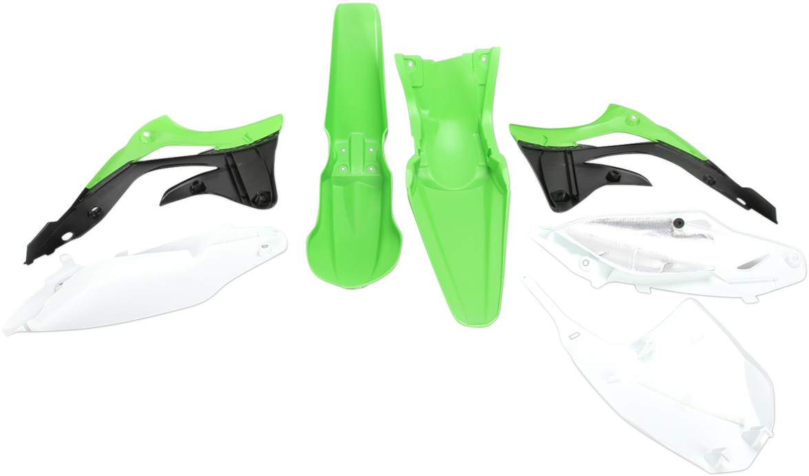 UFO Replacement Body Kit - OEM Green/White/Black - Kawasaki - KX '12 KAKIT217-999
