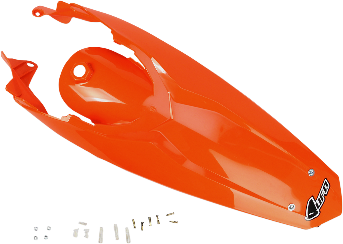UFO Enduro Rear Fender with Light - '98-'20 OEM Orange KT04027-127