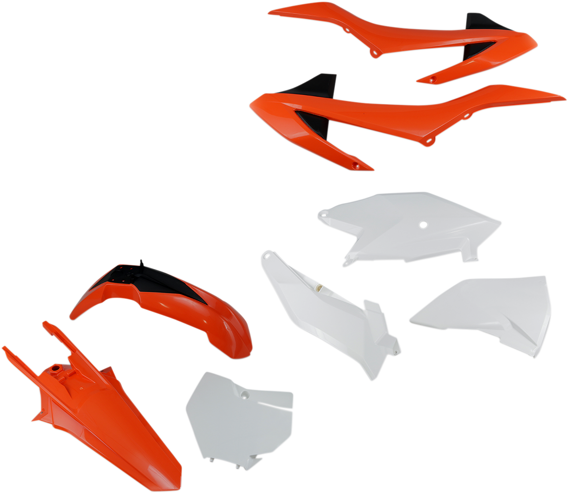 UFO Replacement Body Kit - '18 OEM Orange/White/Black - KTM - SX '18-'24 KTKIT519-999