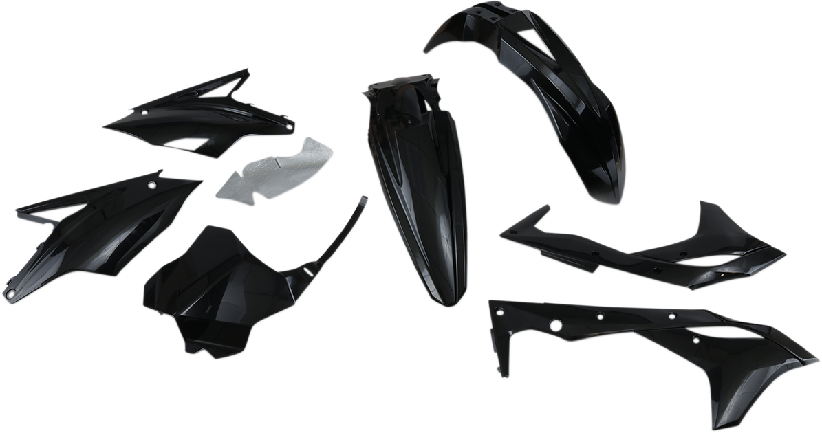 UFO Replacement Body Kit - Black - Kawasaki - KX '18-'20 KAKIT225-001