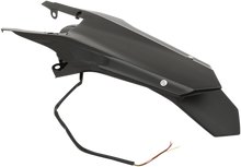 UFO Enduro Rear Fender - with Light - Black HU03362001