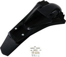 UFO Enduro Rear Fender - with Light - Black HU03388001