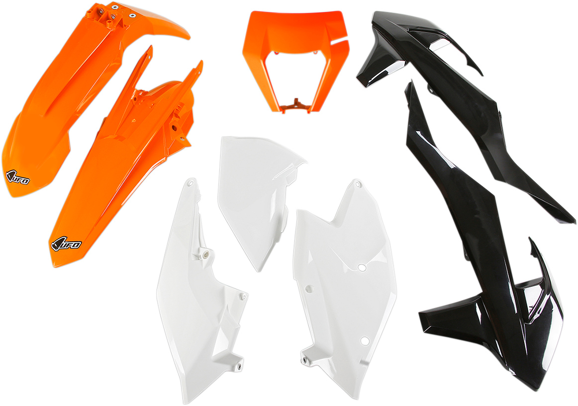 UFO Replacement Body Kit - '18 OEM Orange/White/Black - KTM - EX '17-'19 KTKIT523999W