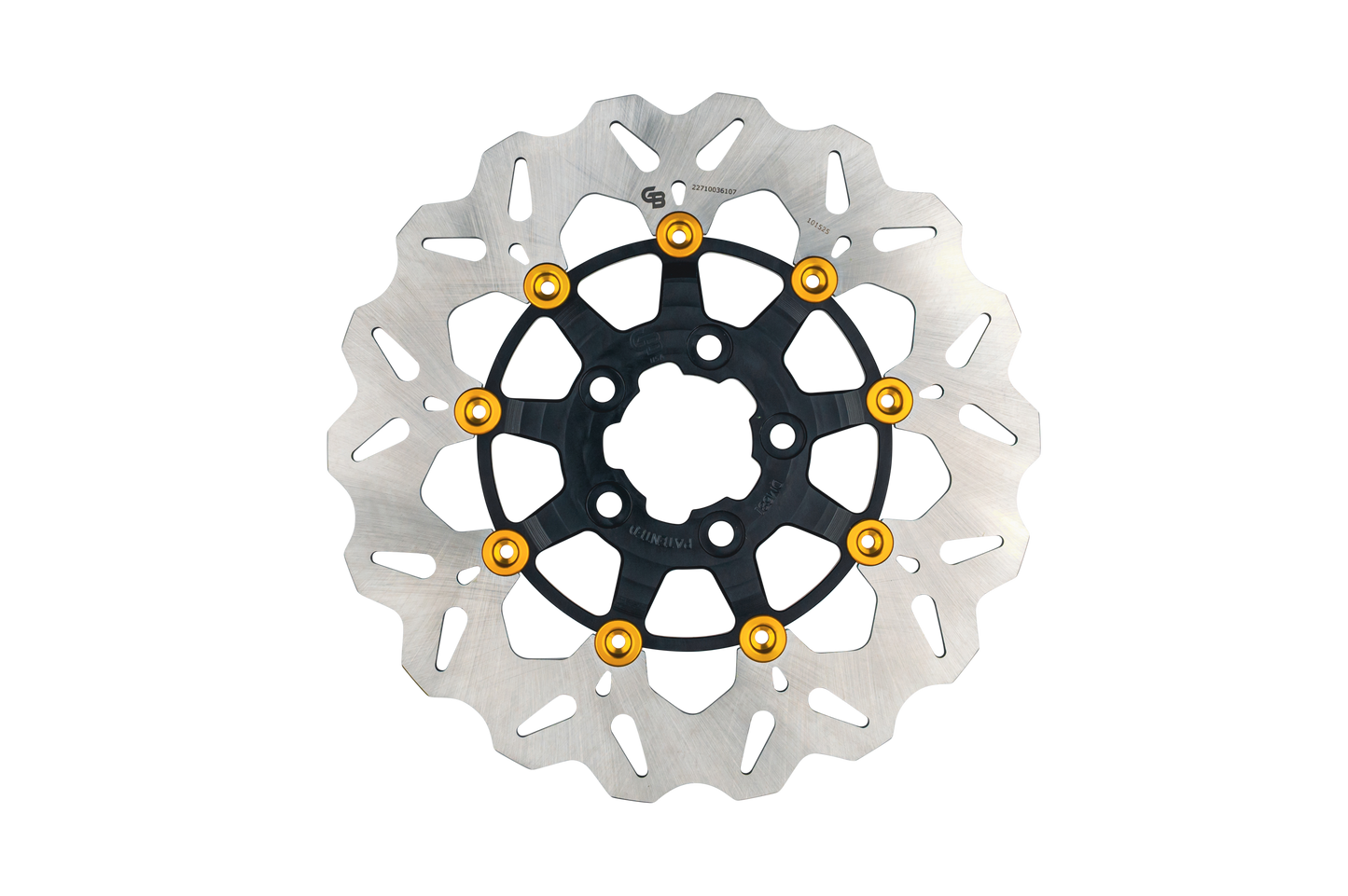 Rotor 11.8" Floating Wave Rr Black/Gold Buttons