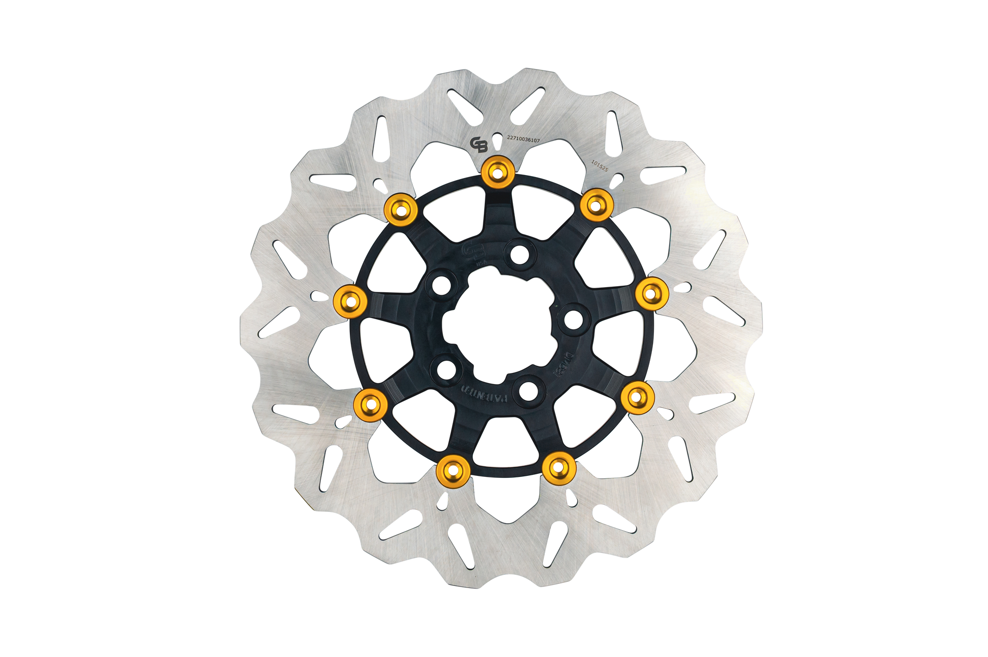 Rotor 11.8" Floating Wave Rr Black/Gold Buttons