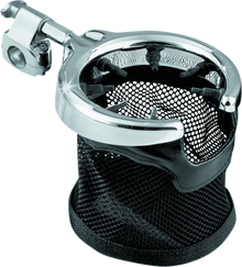 Kuryakyn Universal Passenger Drink Holder With Basket Black/Chrome