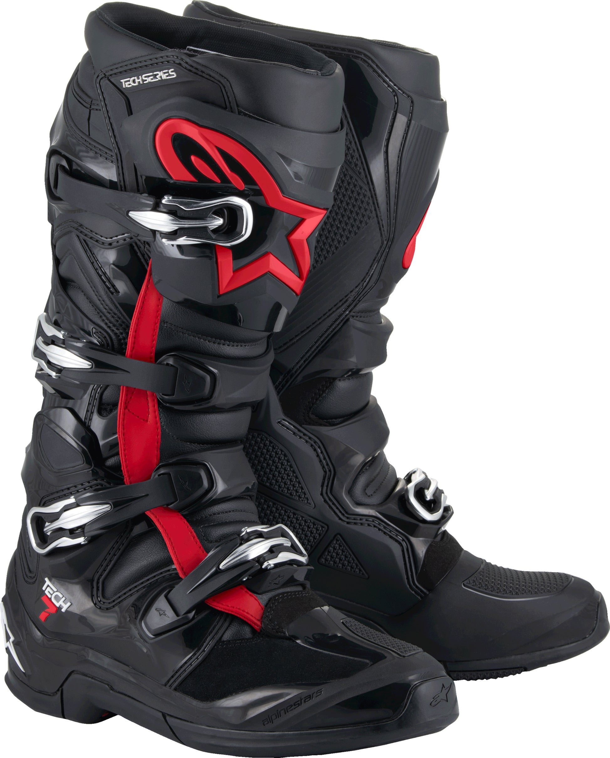 Tech 7 Boots Black/Red Fluo 14