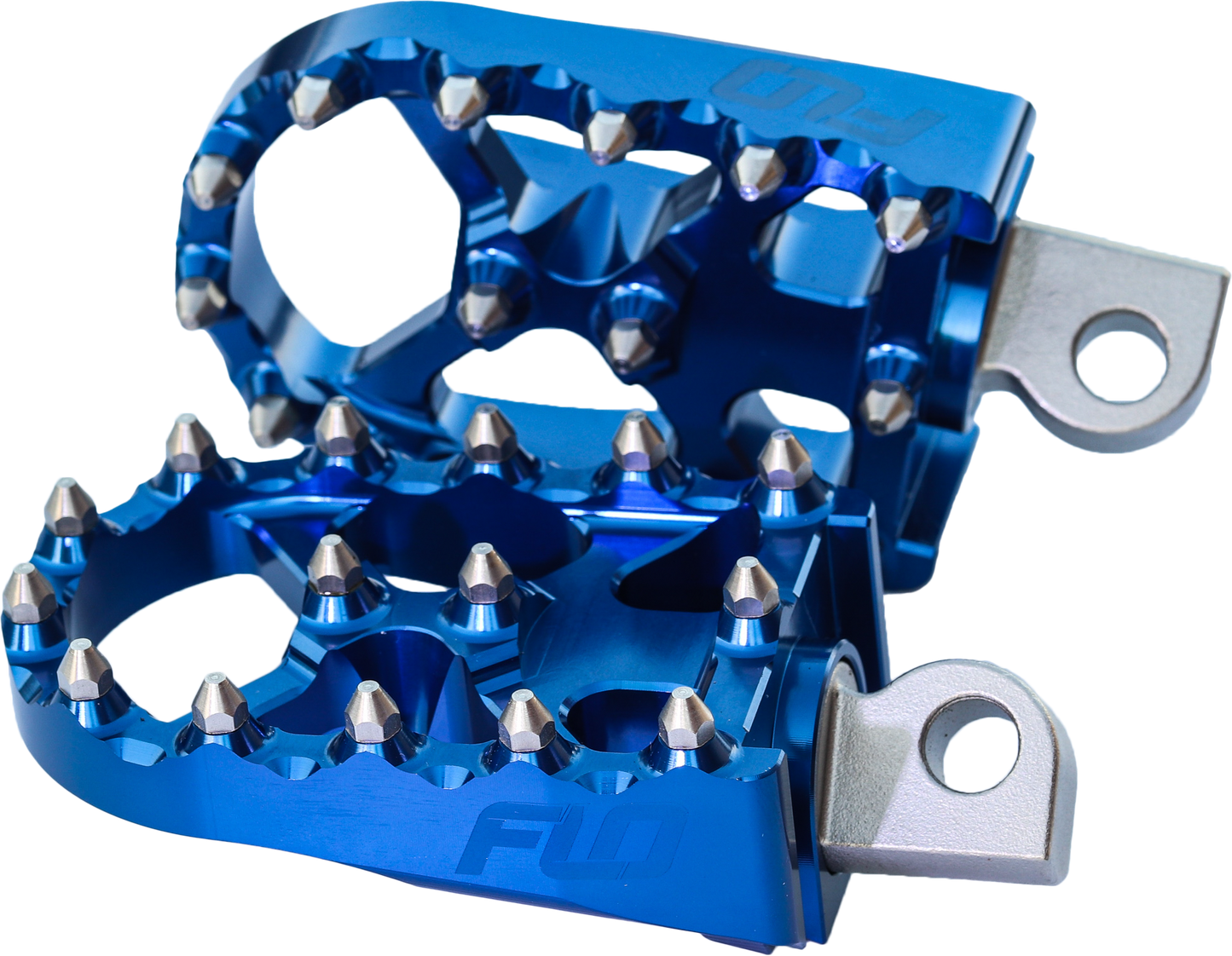 Moto Style Footpeg Set Blue 2"X 3.125"