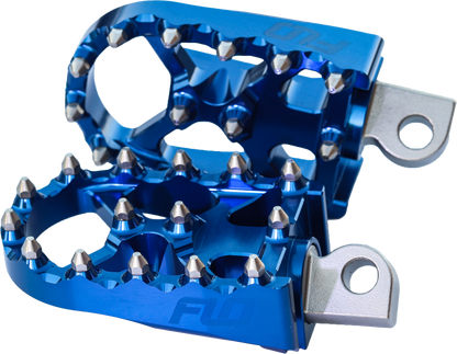 Moto Style Footpeg Set Blue 2"X 3.125"