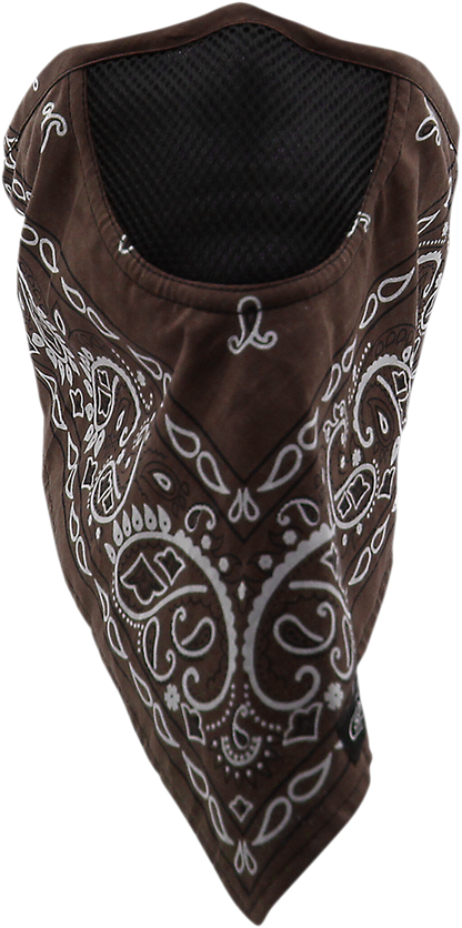 SCHAMPA & DIRT SKINS Facefit Facemask - Brown Paisley FMV-196