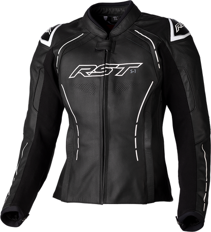 Ladies S1 Ce Jacket Black/White Leather 3xl