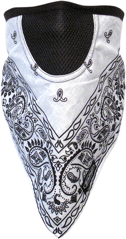 SCHAMPA & DIRT SKINS Facefit Facemask - White Paisley FMV-208