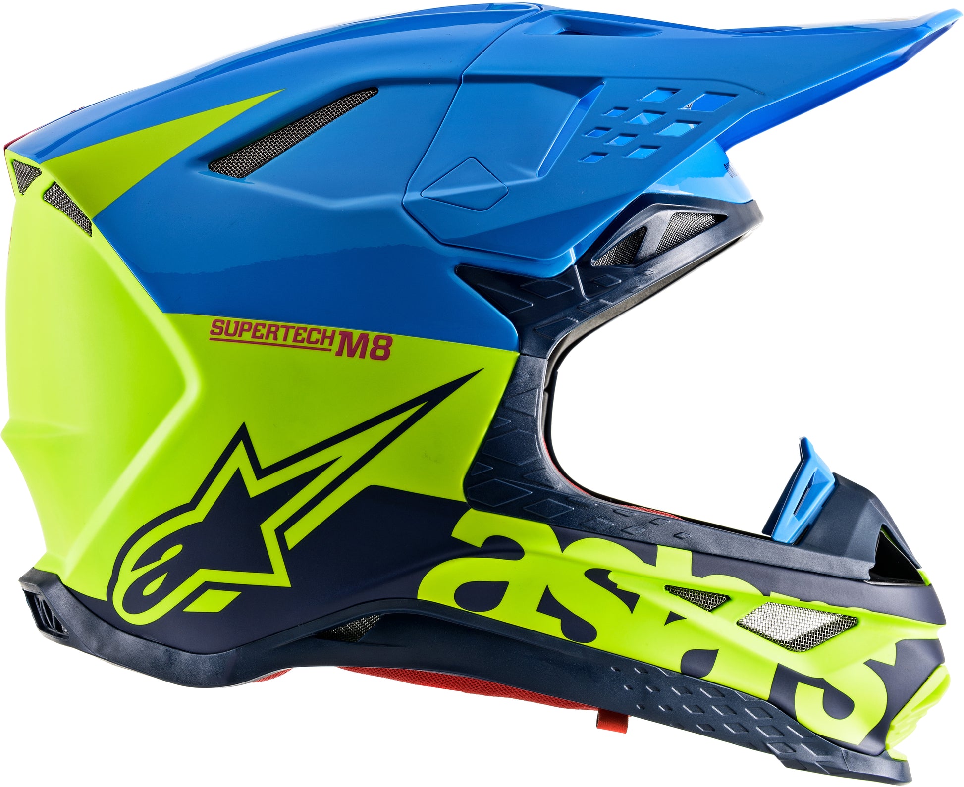 S.Tech S M8 Radium Helmet Aqua/Yellow Fluo/Navy Lg