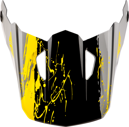 Yth Kinetic Drip Helmet Visor Grey/Black/Yellow Ys Yl