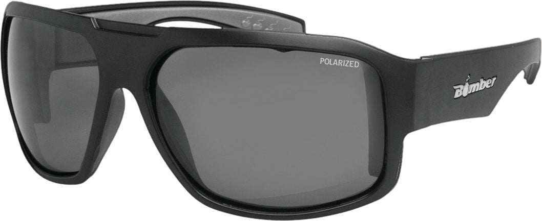 Mega Bomb Eyewear Matte Black W/Smoke Polarized Lens