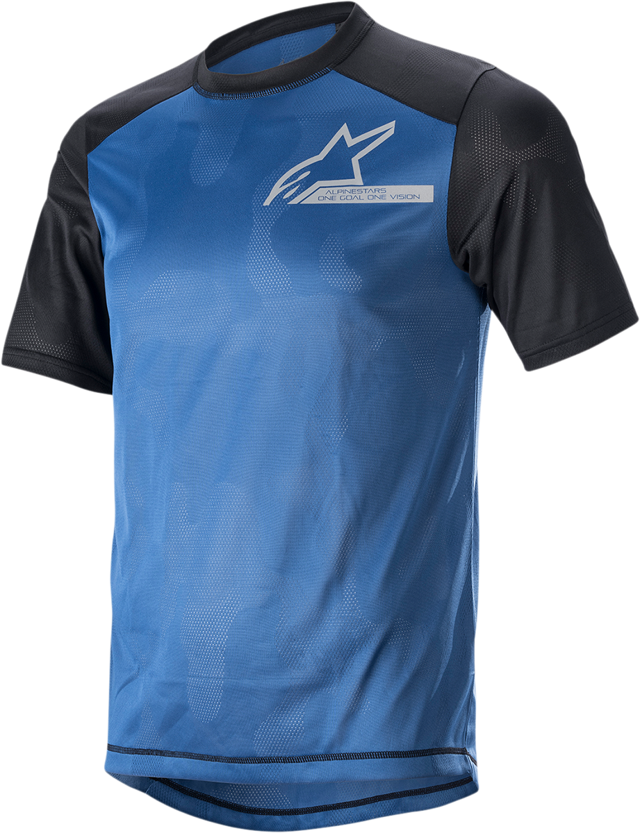 ALPINESTARS Alps 4.0 V2 Short-Sleeve Jersey - Blue/Black/Light Gray - XL 1765922-7318-XL
