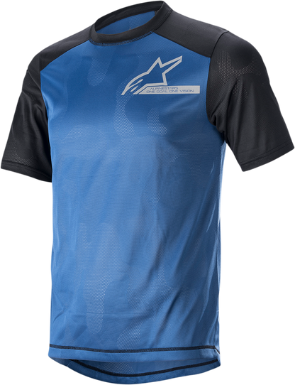 ALPINESTARS Alps 4.0 V2 Short-Sleeve Jersey - Blue/Black/Light Gray - 2XL 1765922-7318-2X