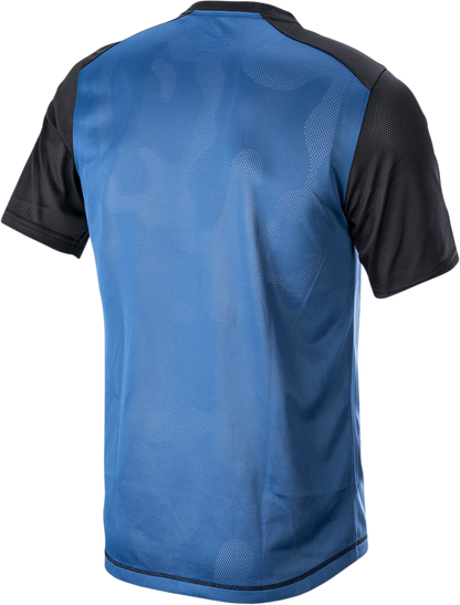 ALPINESTARS Alps 4.0 V2 Short-Sleeve Jersey - Blue/Black/Light Gray - Large 1765922-7318-LG