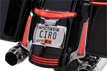 CIRO Taillight/License Plate Frame - Chrome - Smoke Lens 40254