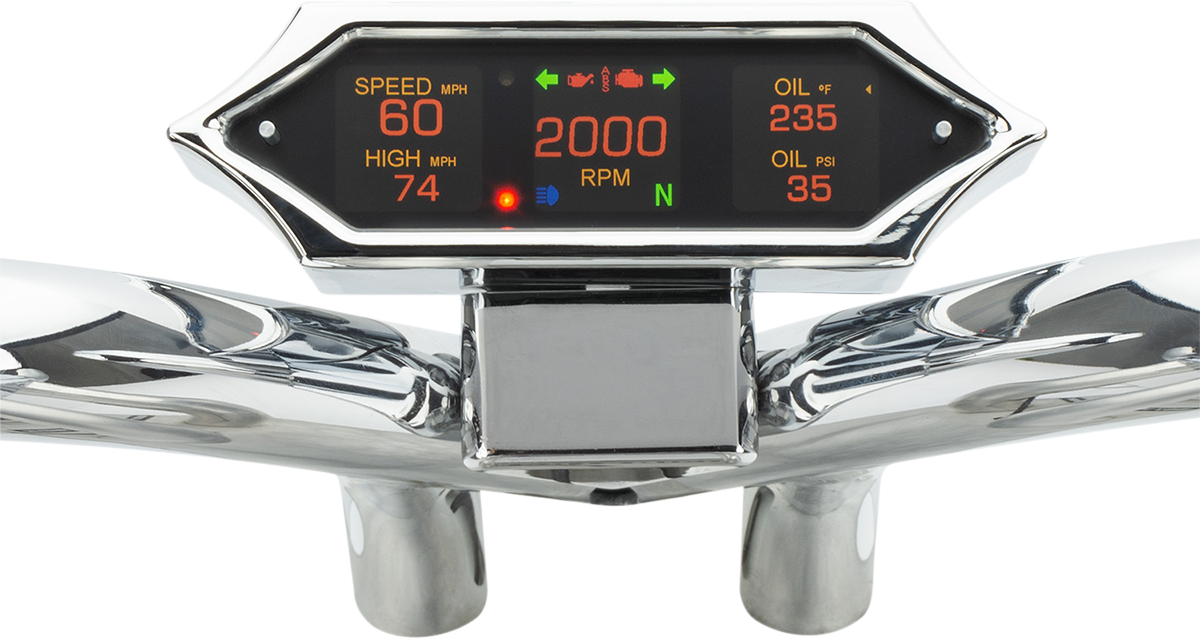 DAKOTA DIGITAL Speedometer - Spiked - Chrome MLX-9214