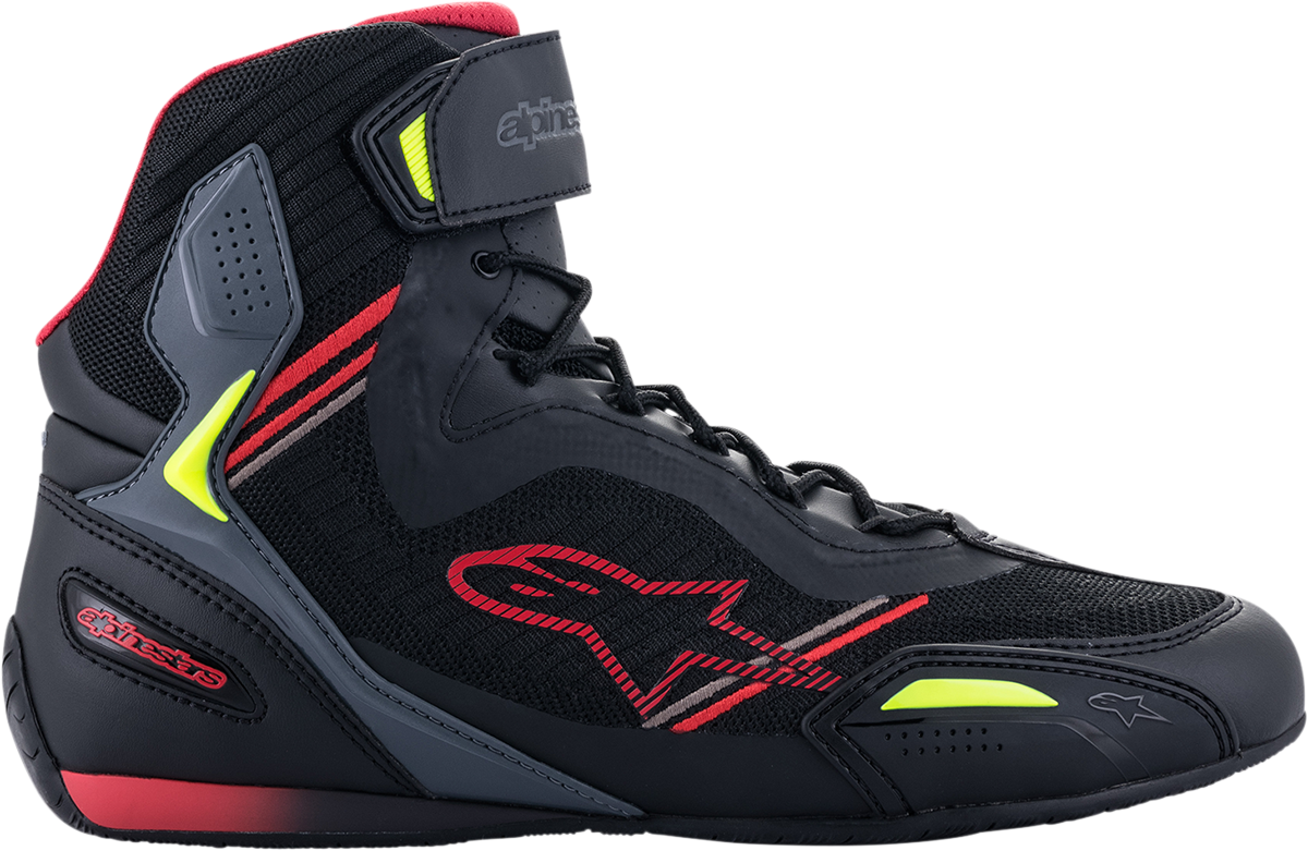 ALPINESTARS Faster-3 Rideknit® Shoes - Black/Red/Yellow - US 10 / EU 43 251031913610