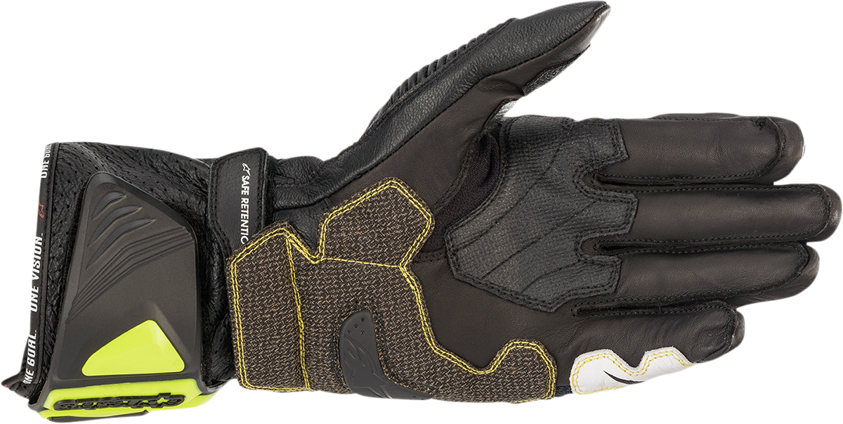 ALPINESTARS GP Tech V2 S Gloves - Black/Fluo Yellow/White/Fluo Red - 3XL 3556422-1503-3X