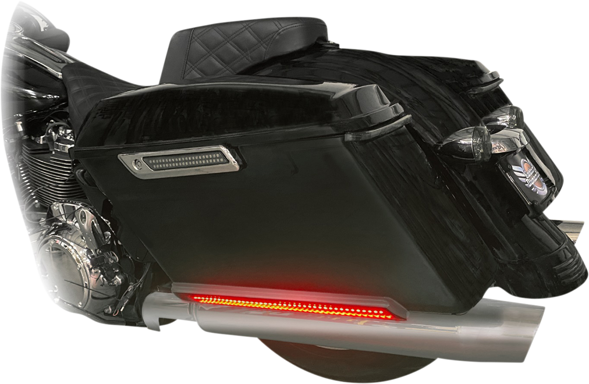 CUSTOM DYNAMICS LED Saddlebag Light - Smoke - Chrome CD-SB-SIDE-SC