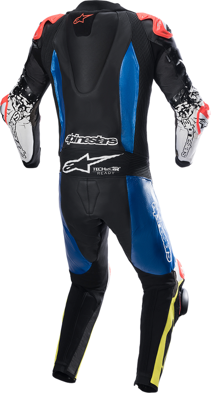 ALPINESTARS GP Tech v4 Leather Suit - Black/Blue/Yellow Fluo - US 48 / EU 58 3156822-1075-58