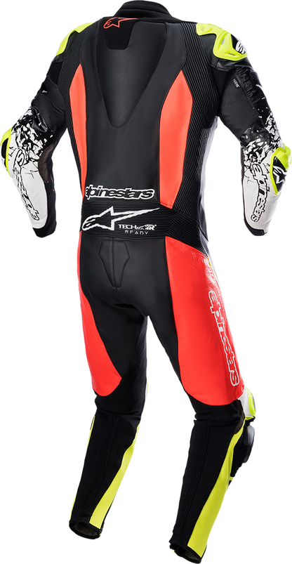 ALPINESTARS GP Tech v4 Leather Suit - Black/Red/Yellow Fluo - US 46 / EU 56 3156822-1355-56