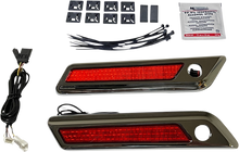 CUSTOM DYNAMICS Latch Light - Saddlebag - Red - Chrome CD-SBL-BCM-RC