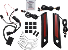 CUSTOM DYNAMICS Latch Light - Saddlebag - Dual Color - Red - Black CD-SBL-DC-RB