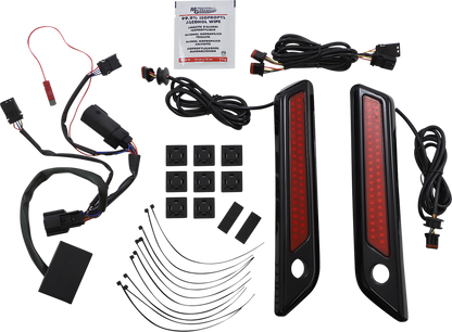 CUSTOM DYNAMICS Latch Light - Saddlebag - Dual Color - Red - Black CD-SBL-DC-RB