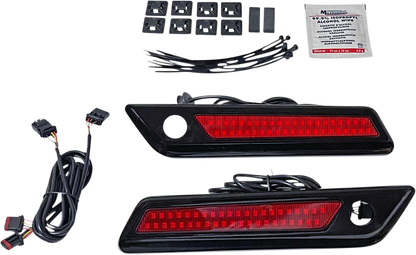 CUSTOM DYNAMICS Latch Light - Saddlebag - Dual Color - Red - Black CD-SBL-DC-RB
