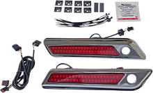CUSTOM DYNAMICS Latch Light - Saddlebag - Dual Color - Red - Chrome CD-SBL-DC-RC