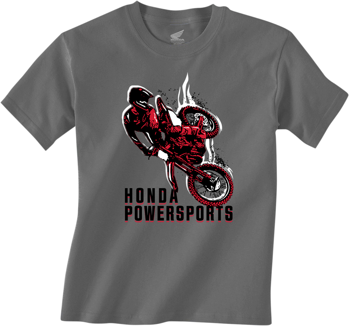 HONDA APPAREL Youth Honda Rider T-Shirt - Charcoal - Large NP21S-Y3035-L