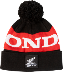 D'COR VISUALS Honda Stripe Beanie - Black/Red 70-129-1