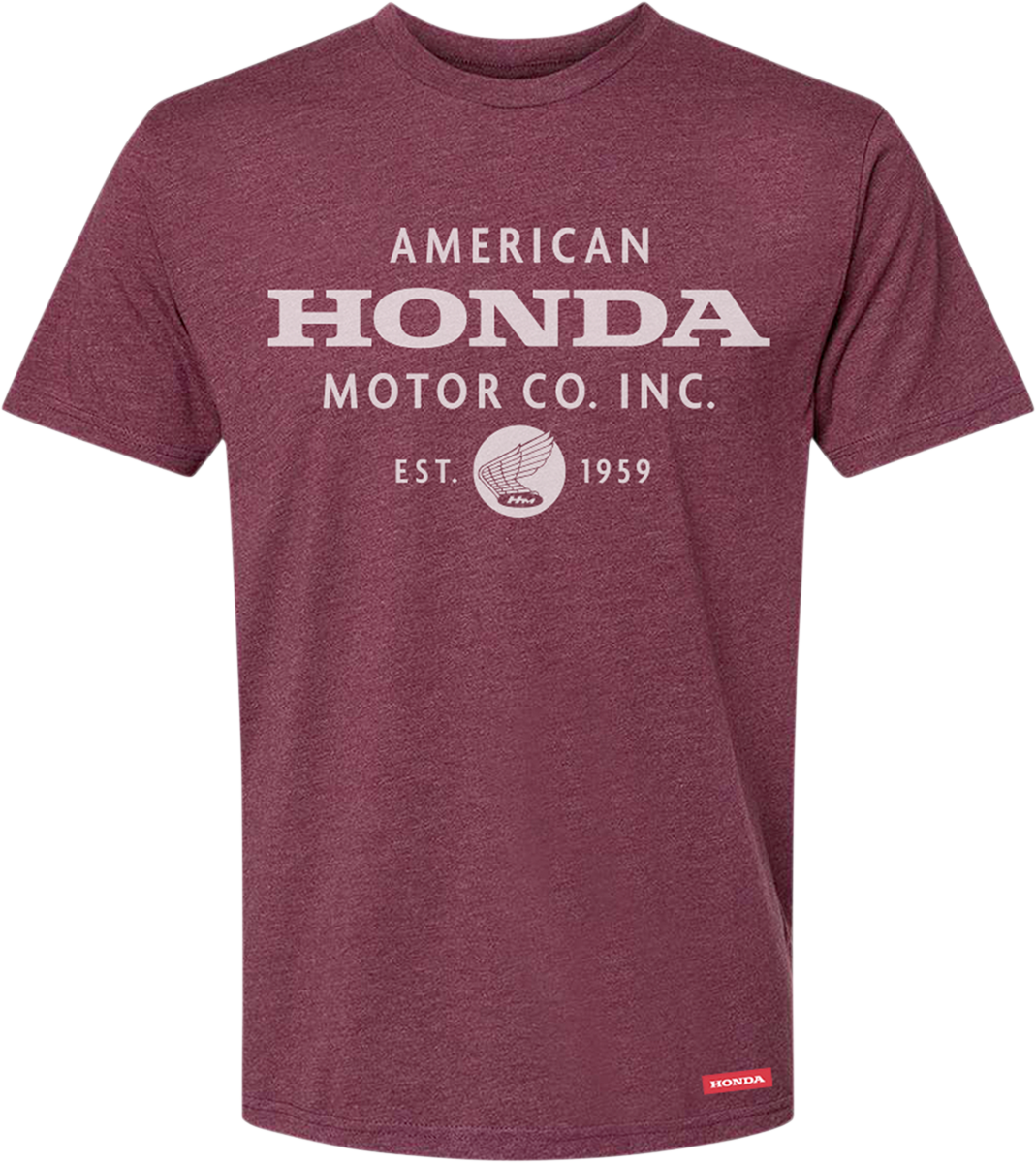 HONDA APPAREL Honda Motor Company T-Shirt - Maroon - Medium NP21S-M3022-M